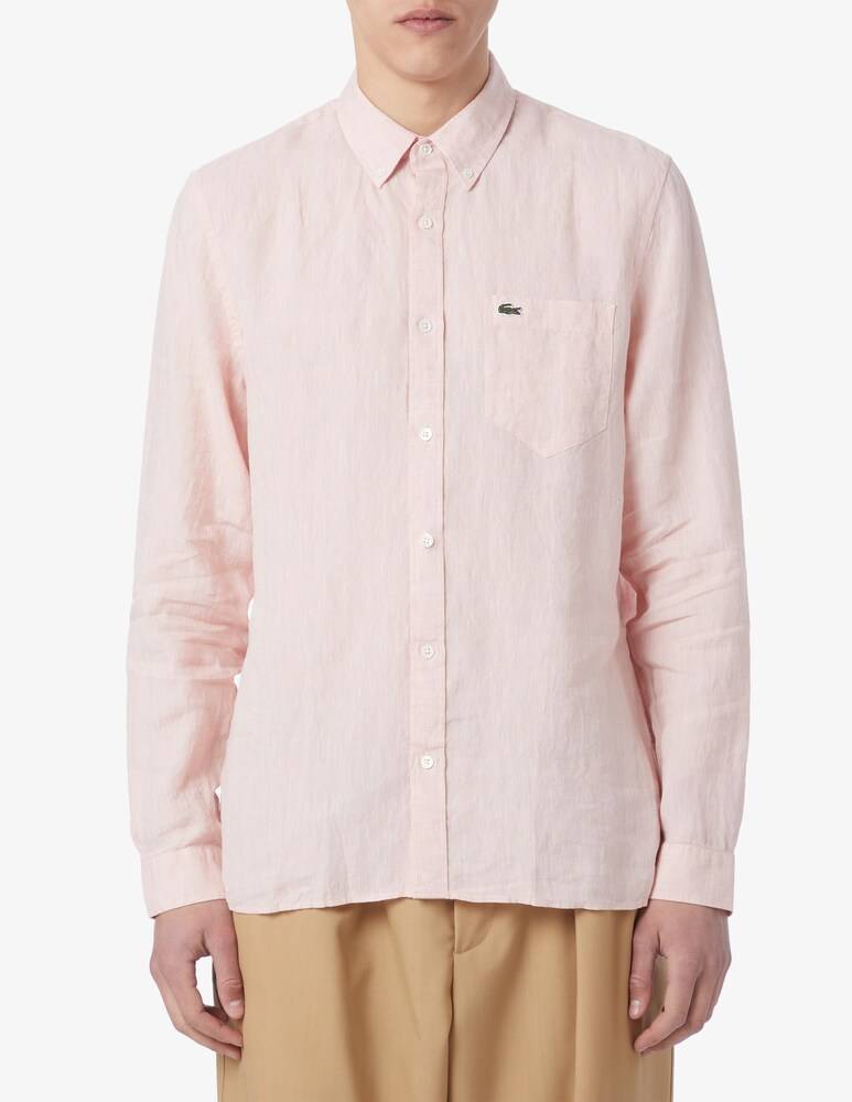 Lacoste Camicia in lino regular fit