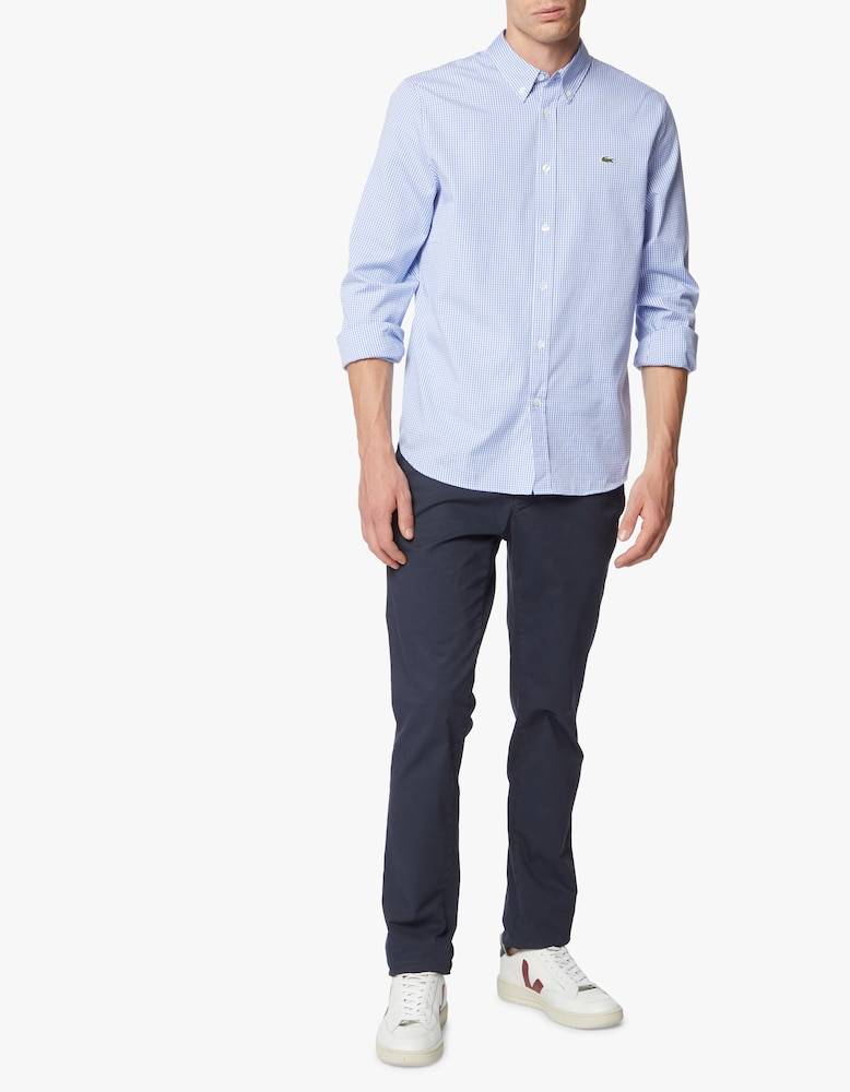 Lacoste Camicia Vichy Pinpoint Regular Fit
