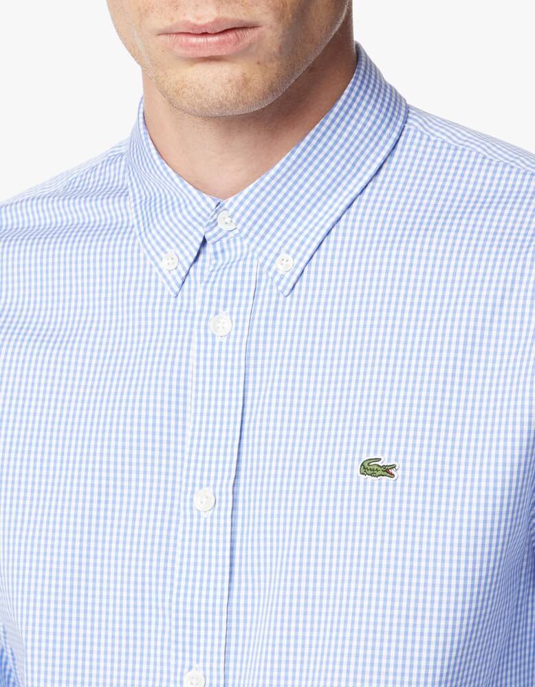 Lacoste Camicia Vichy Pinpoint Regular Fit