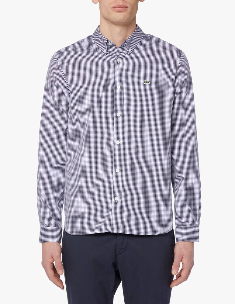 Lacoste Camicia vichy pinpoint regular fit