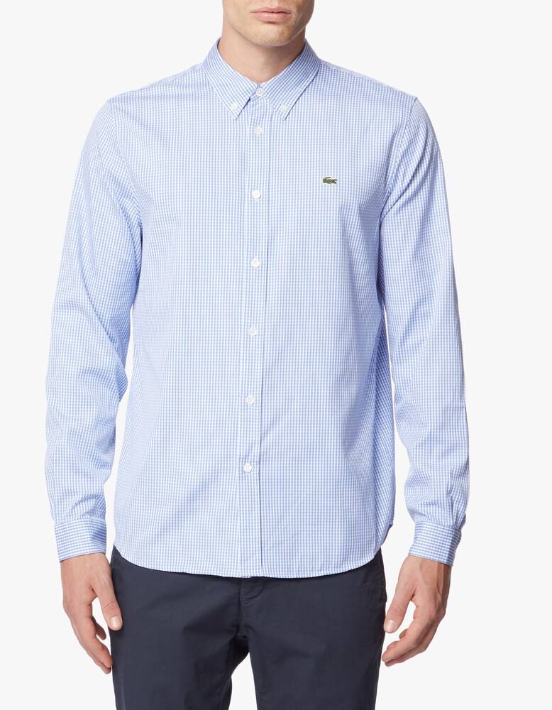 Lacoste Camicia vichy pinpoint regular fit