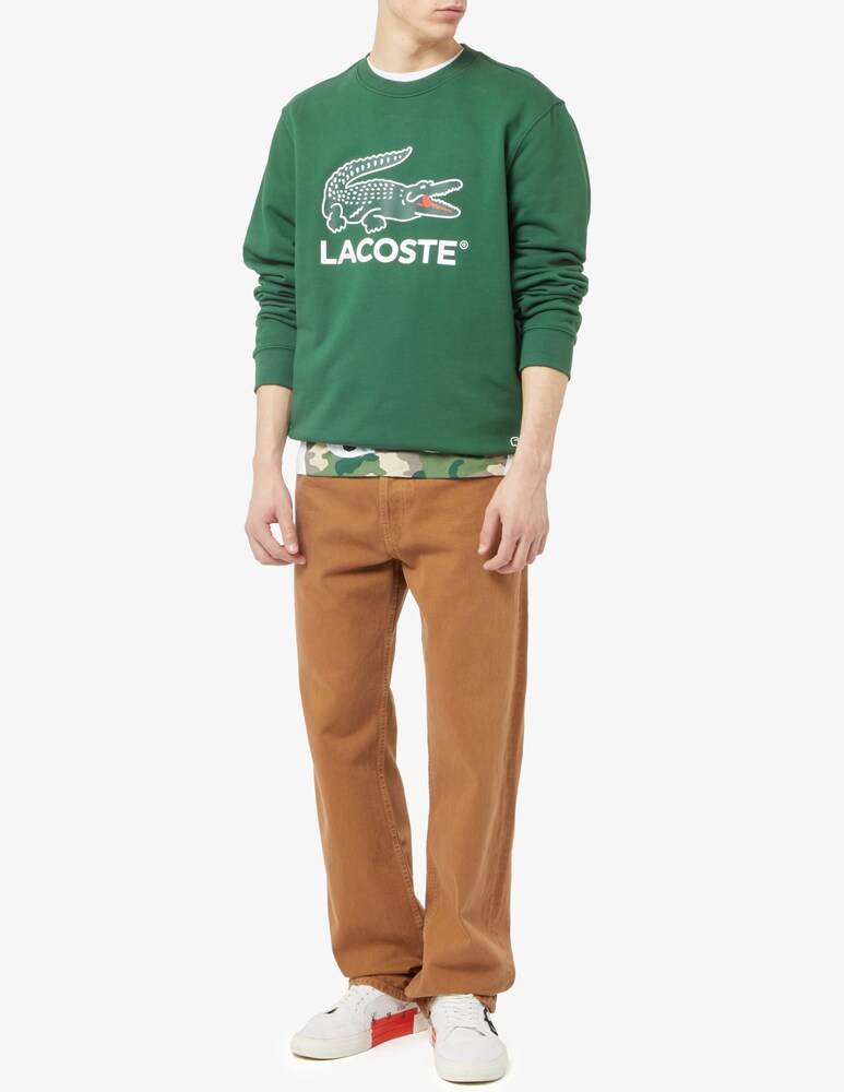 Lacoste Felpa Girocollo Stampa Cocco Maxi