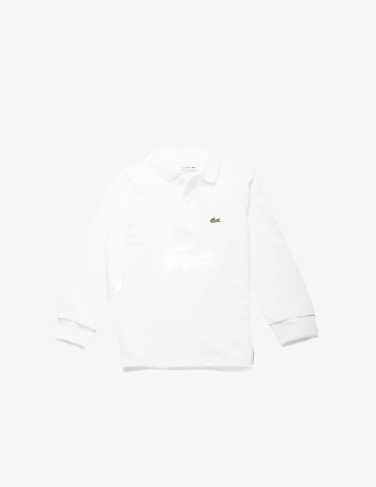 Lacoste Polo manica lunga - bianco