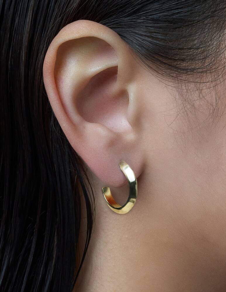 LAG World Orecchino Singolo A Cerchio Con Triangolo Mini