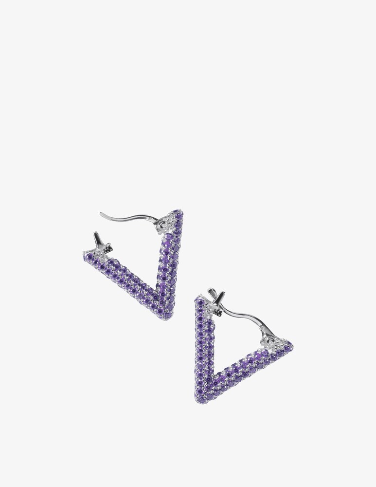 LAG World Orecchino Singolo A Cerchio Con Triangolo Mini