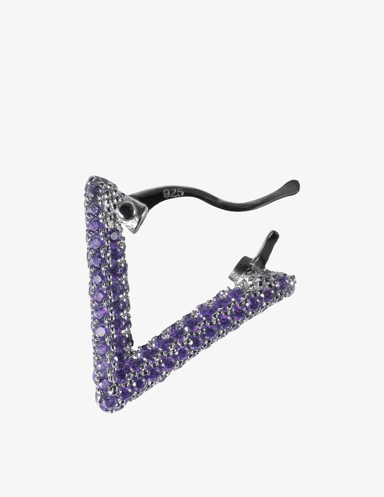 LAG World Orecchino Singolo A Cerchio Con Triangolo Mini