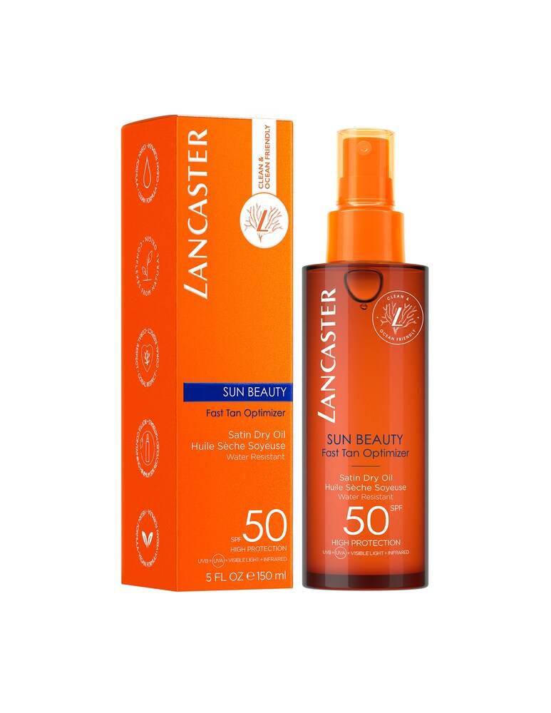 Lancaster Sun Beauty Fast Tan Optimizer Satin Dry Oil SPF 50