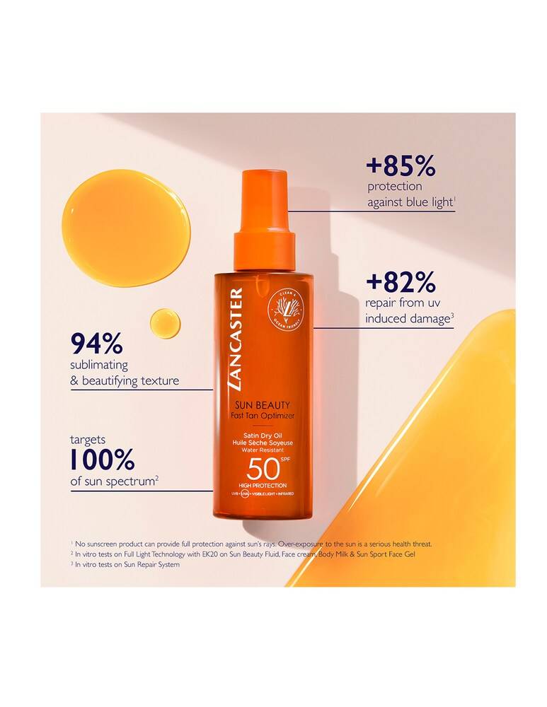 Lancaster Sun Beauty Fast Tan Optimizer Satin Dry Oil SPF 30