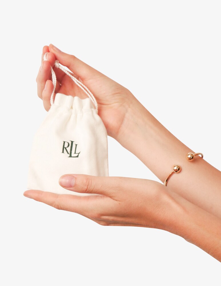 Lauren Ralph Lauren Collana Dorati Pendenti Con Logo