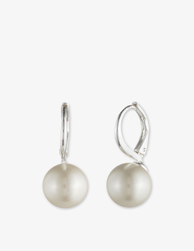 Lauren Ralph Lauren Orecchini 10 mm argentati con perla