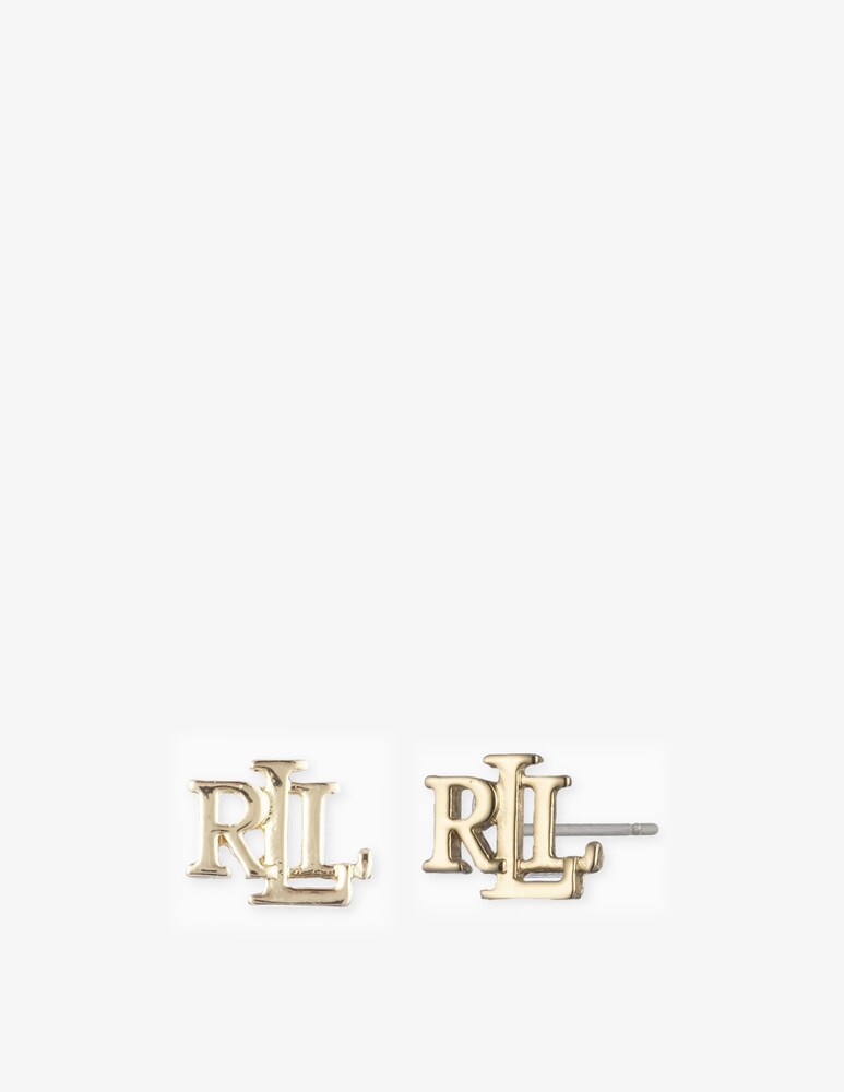 Lauren Ralph Lauren Orecchini dorati con logo