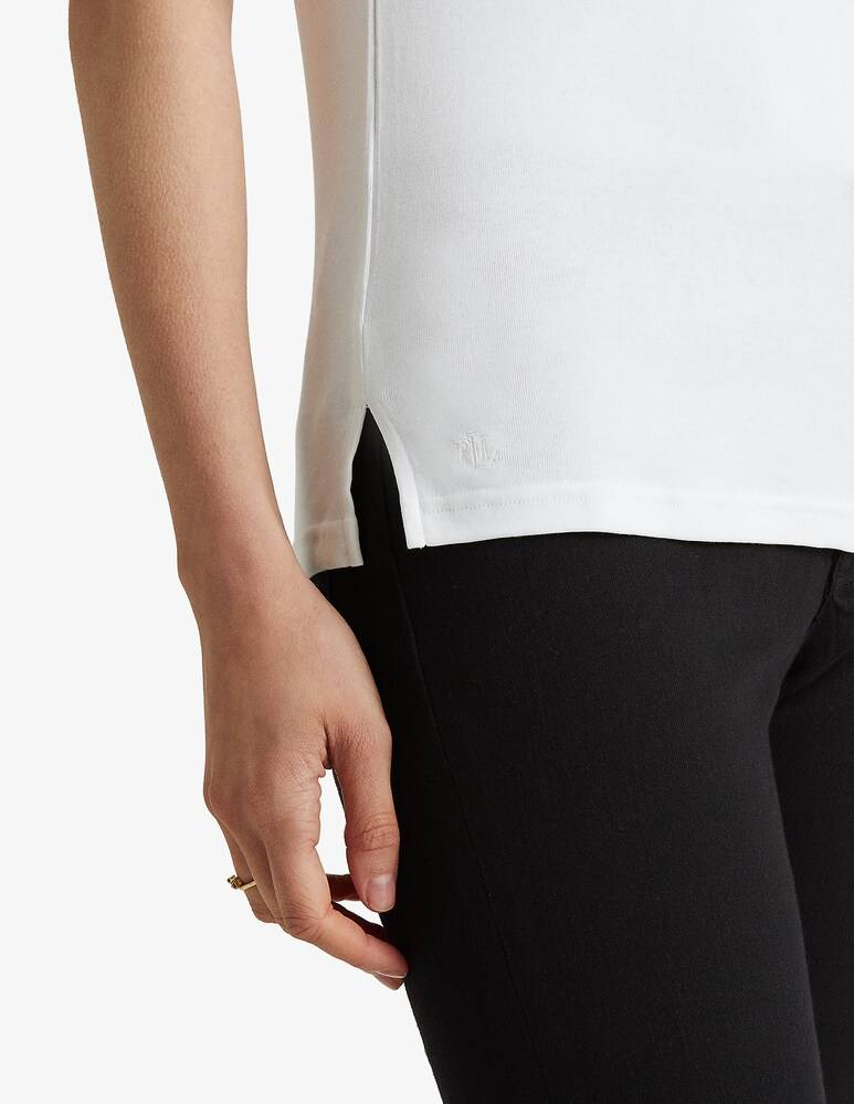 Lauren Ralph Lauren Top In Cotone Con Scollo A Barchetta Judy