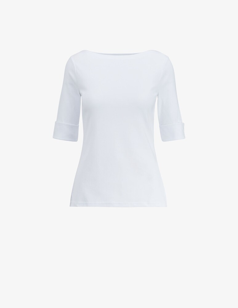 Lauren Ralph Lauren Top In Cotone Con Scollo A Barchetta Judy