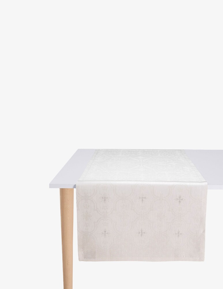 Le Jacquard Français Runner Armoiries Bianco