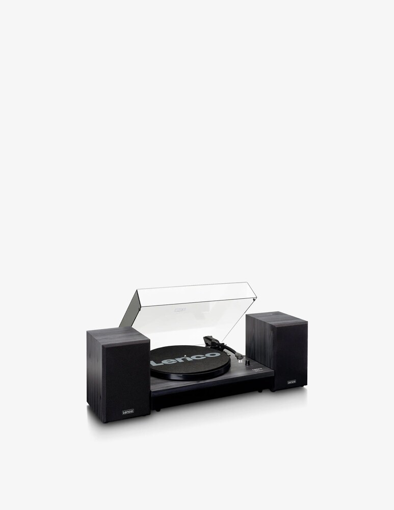 Lenco LS-301 Giradischi Con Bluetooth E Altoparlanti In Legno - Nero