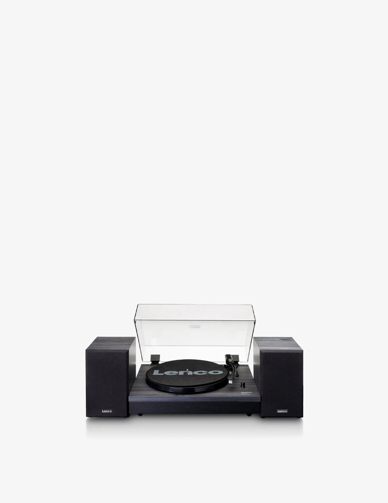 Lenco LS-301 Giradischi Con Bluetooth E Altoparlanti In Legno - Nero