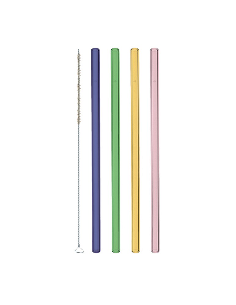 Leonardo 4 Cannucce +Accessorio Pulizia - Multicolor