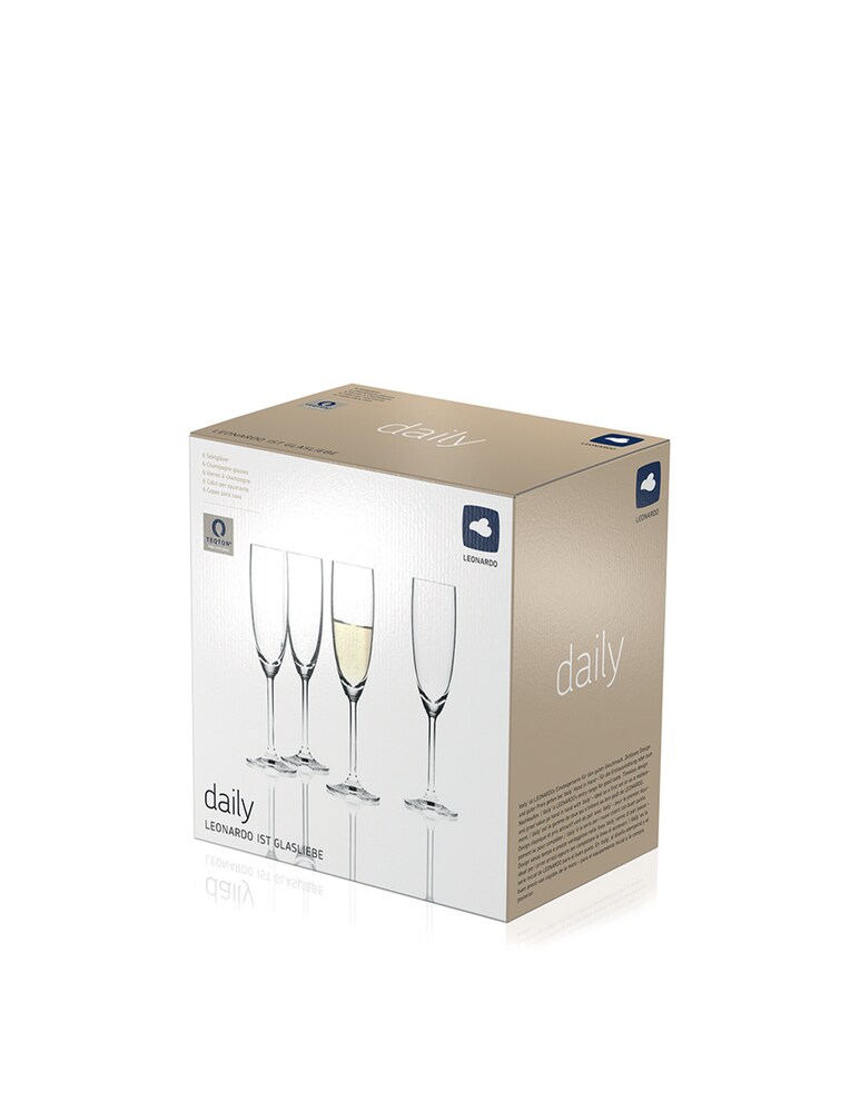 Leonardo Set 6 Calici Champagne Daily- Trasparente