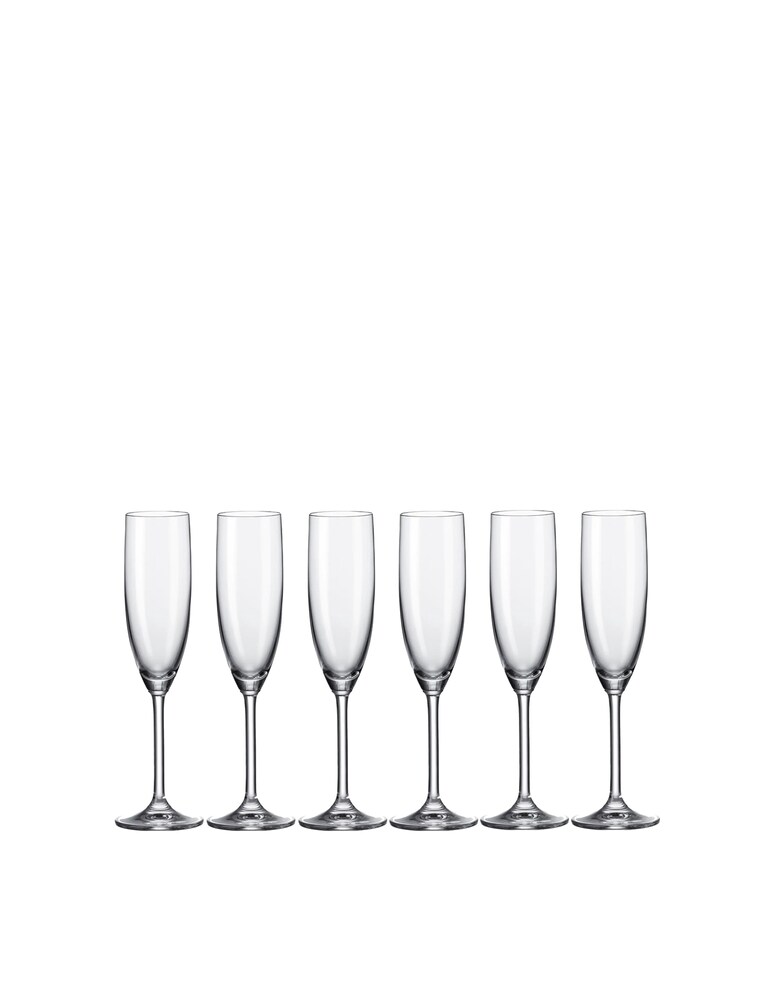 Leonardo Set 6 Calici Champagne Daily- Trasparente