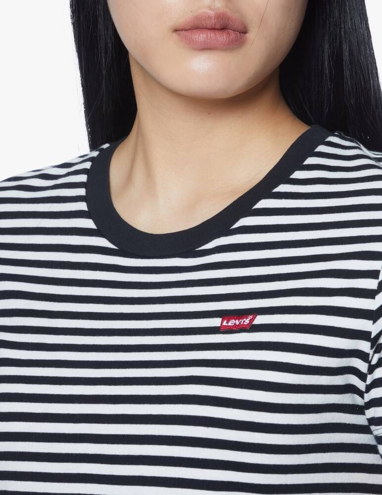 Levi's T-shirt A Manica Corta Con Righe Chest It - Nero