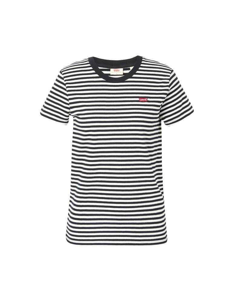 Levi's T-shirt A Manica Corta Con Righe Chest It - Nero