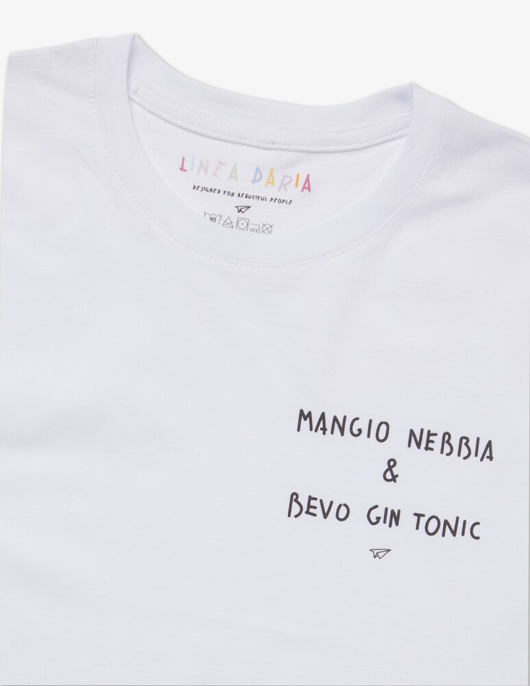 Linea Daria T-shirt Mangio Nebbia & Bevo Gin Tonic