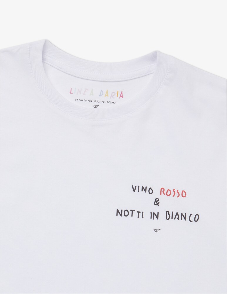 Linea Daria T-shirt Vino Rosso & Notti In Bianco
