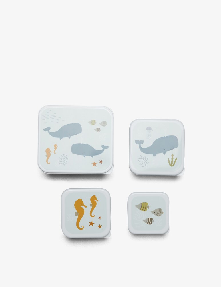 Little Lovely Company Set Contenitori Porta Pranzo/merenda Oceano