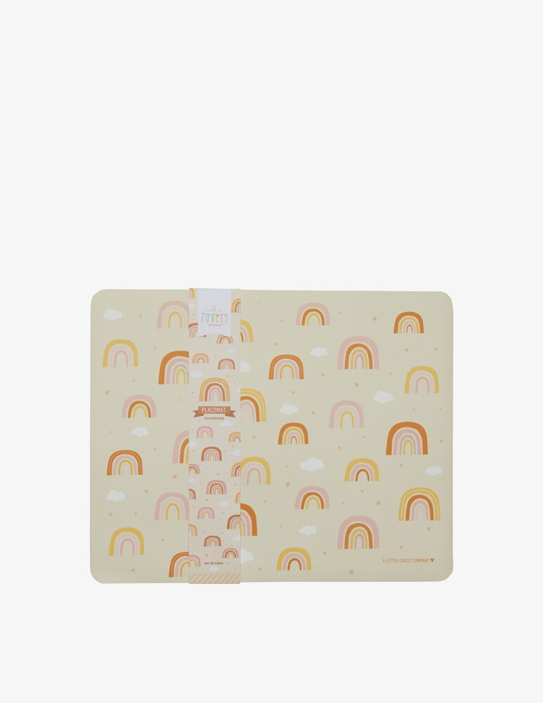 Little Lovely Company Tovaglietta antiscivolo arcobaleno 43x34cm