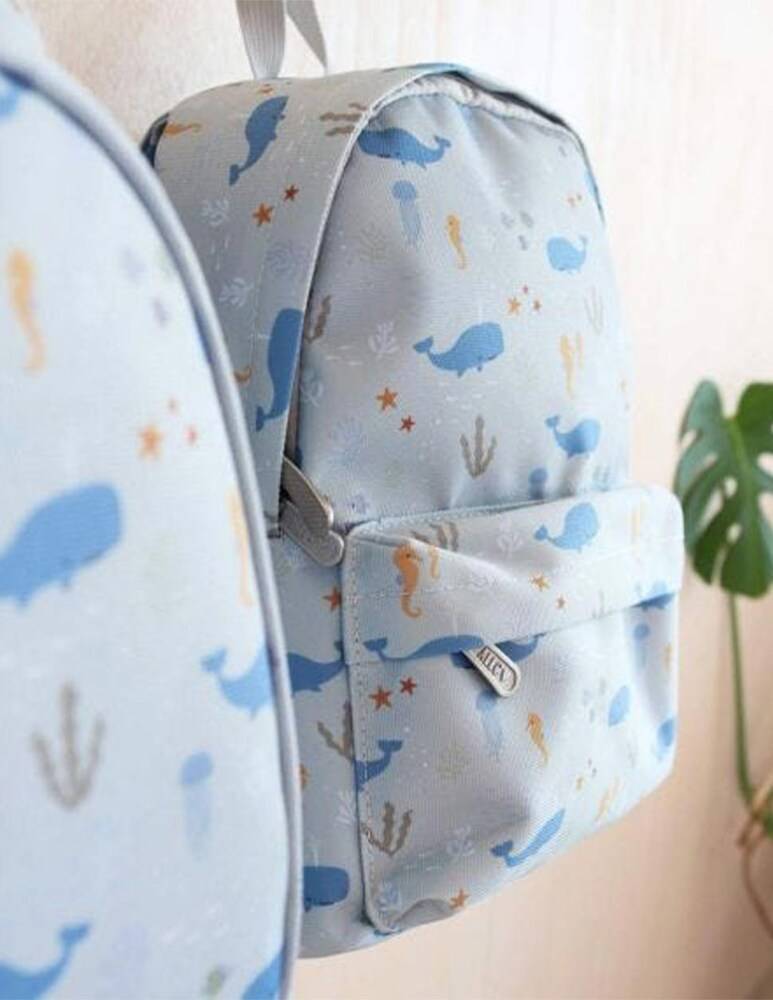 Little Lovely Company Zainetto Piccolo Balena - Azzurro