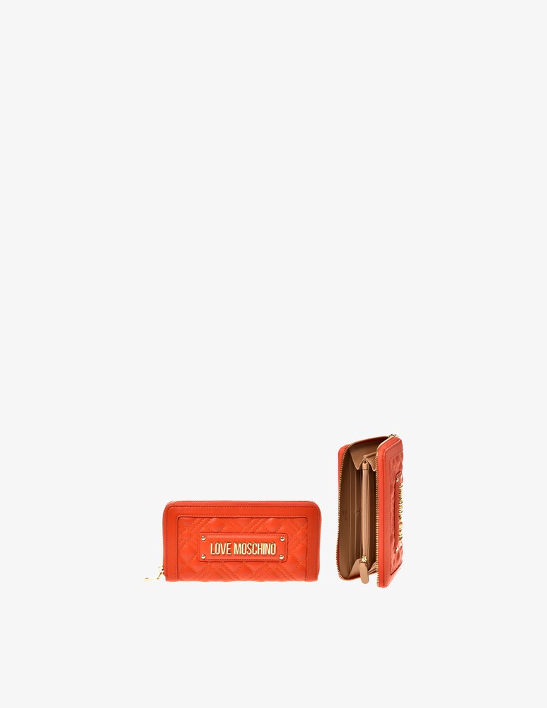 Love Moschino Portafoglio L zip around trapuntato