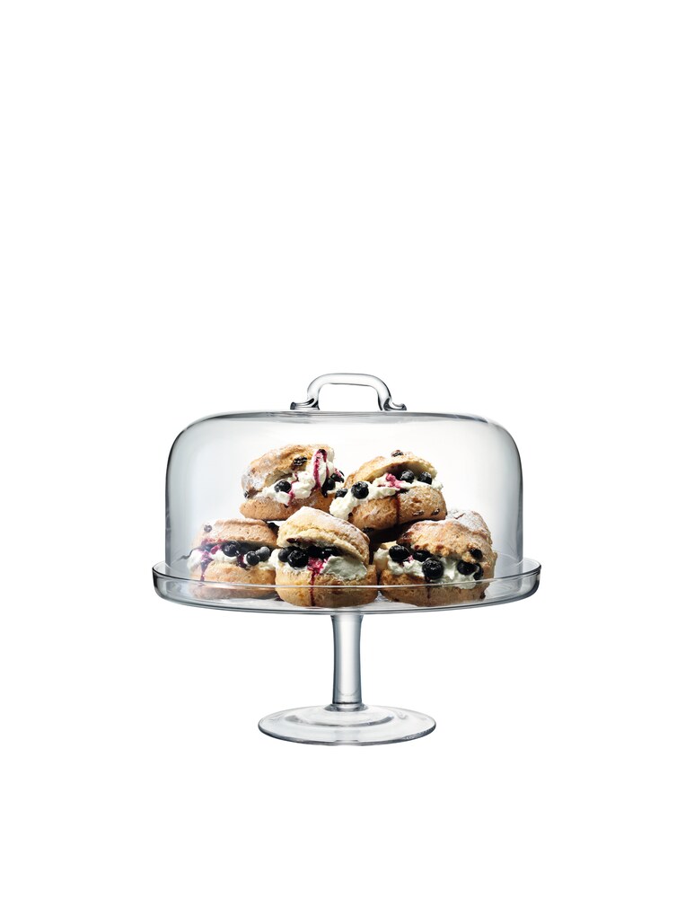 Lsa Serve Alzata & Campana H38cm - Trasparente