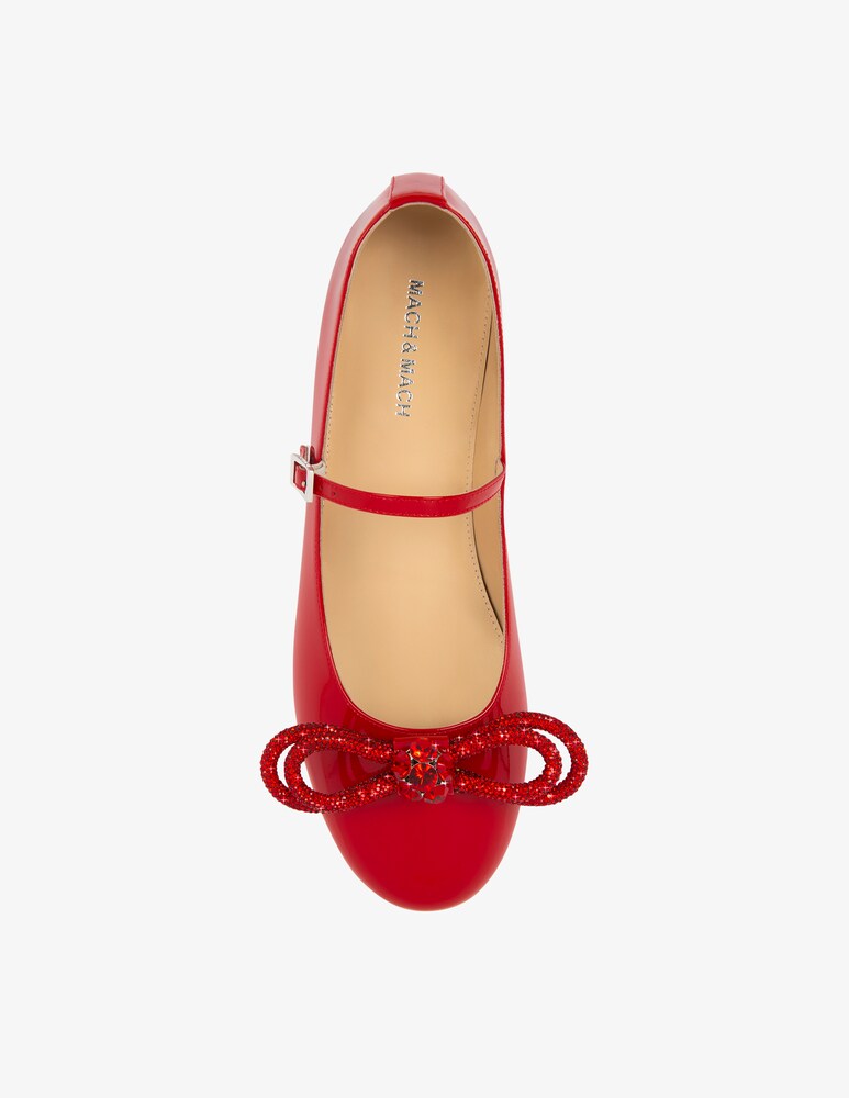 Mach & Mach Ballerine In Vernice Con Doppio Fiocco