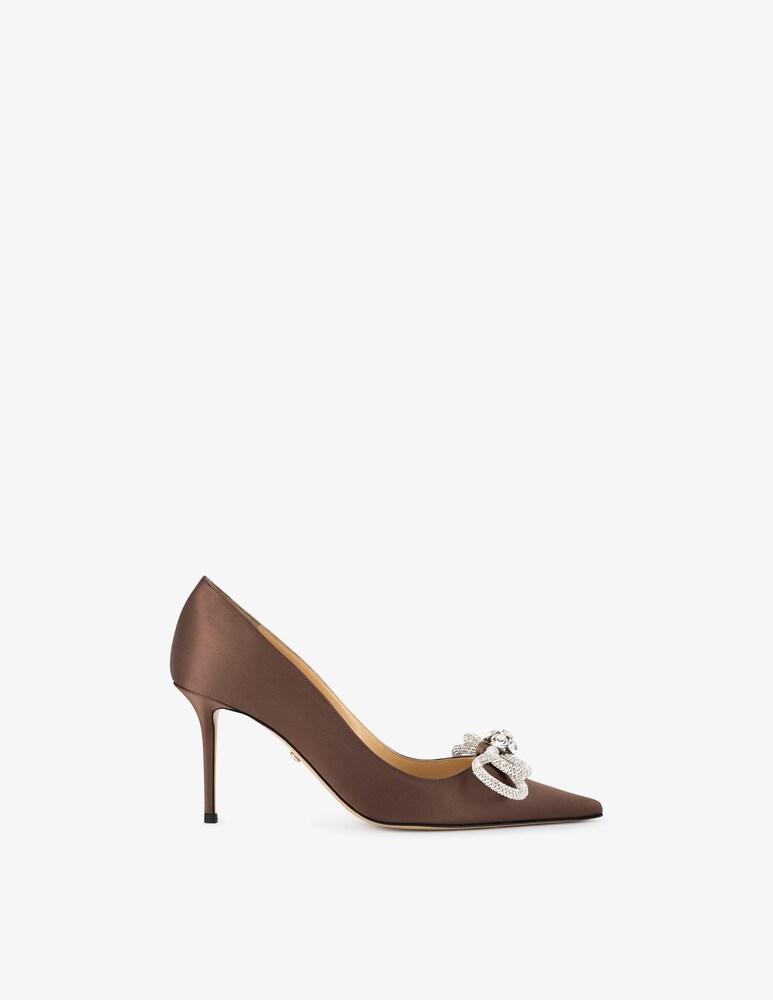 Mach & Mach Décolleté in raso con doppio fiocco