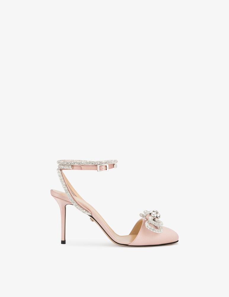 Mach & Mach Sandali chiusi in raso con doppio fiocco