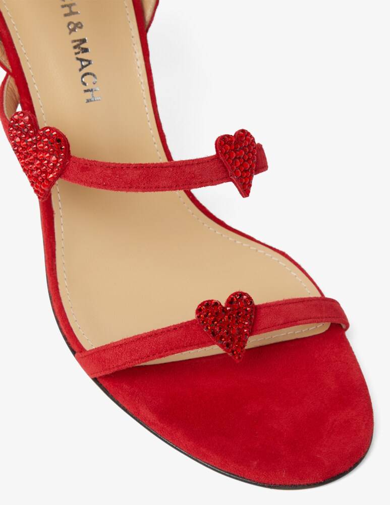 Mach & Mach Sandali Petit Coeur Con Cuore Cristallizzato
