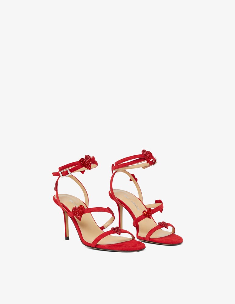 Mach & Mach Sandali Petit Coeur Con Cuore Cristallizzato