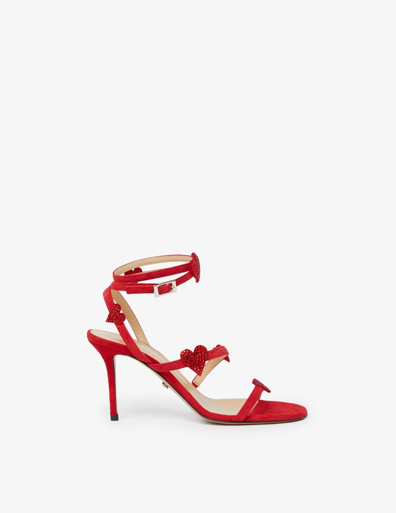 Mach & Mach Sandali petit coeur con cuore cristallizzato