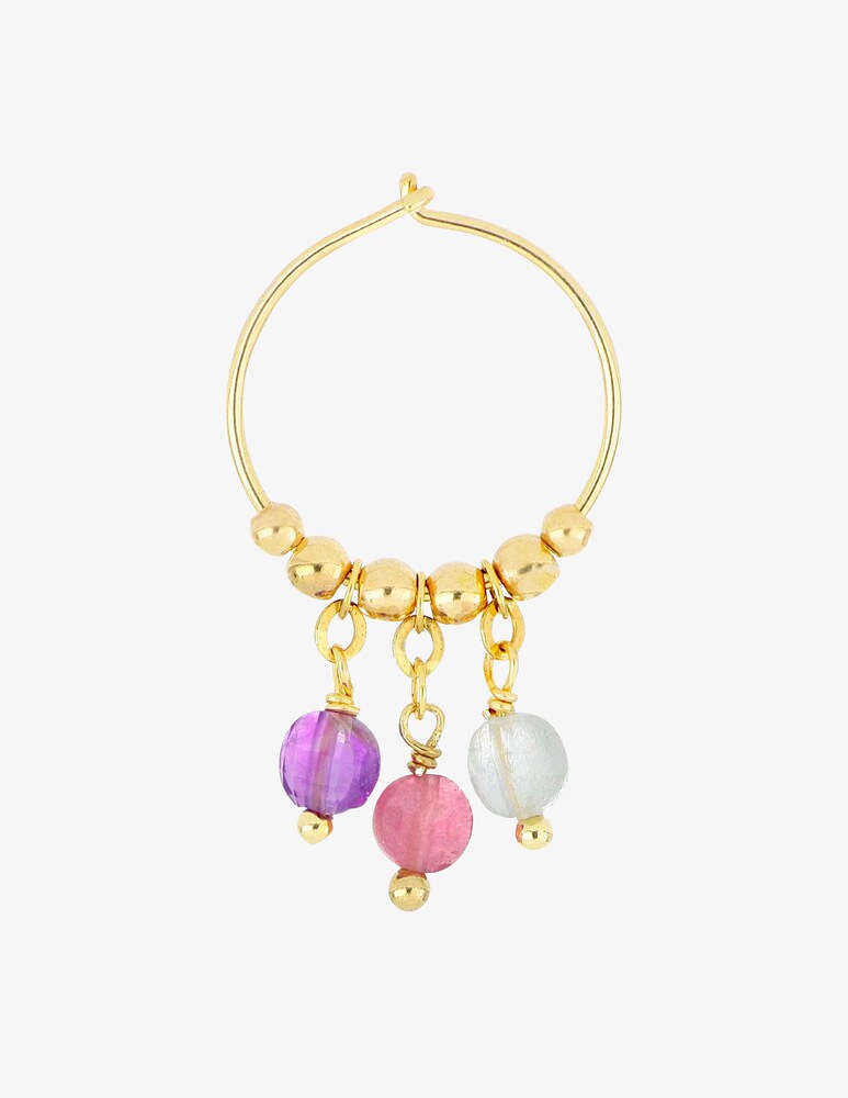 Maman et Sophie Orecchino cerchio mini pietre mix