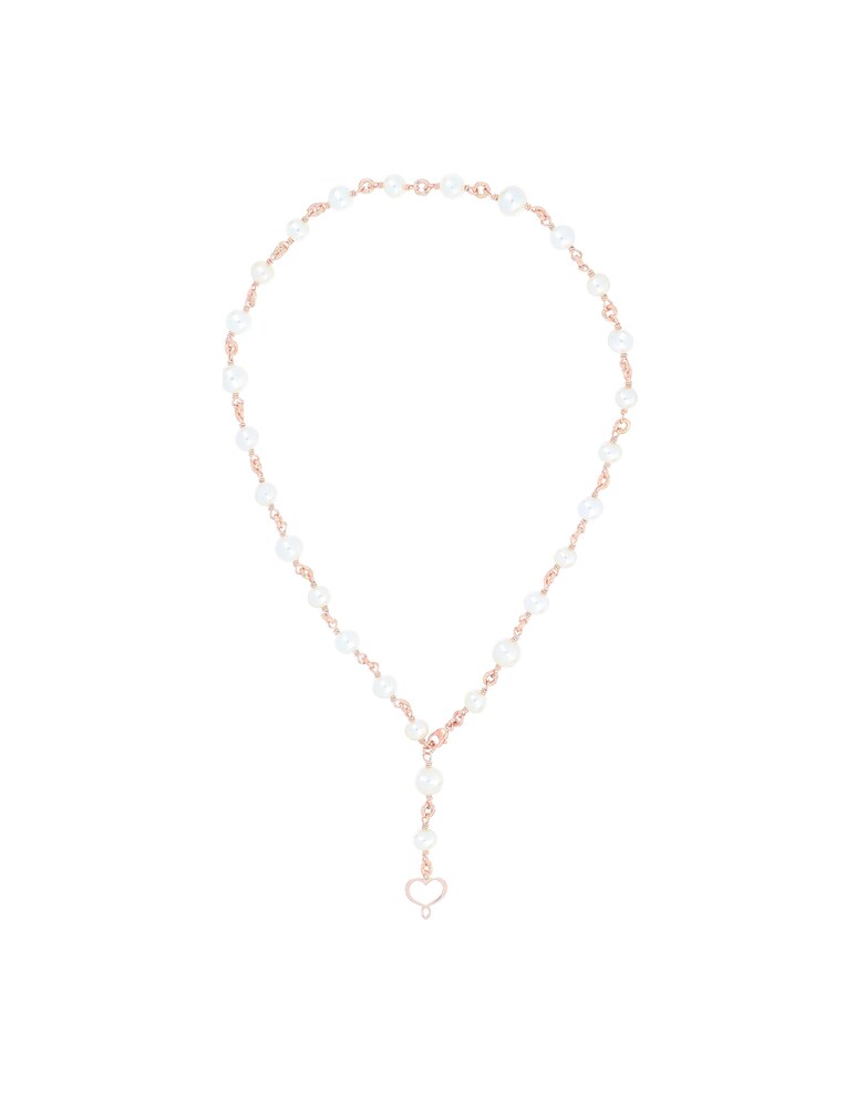 Maman et Sophie Rosario corto perle bianche - Rosa