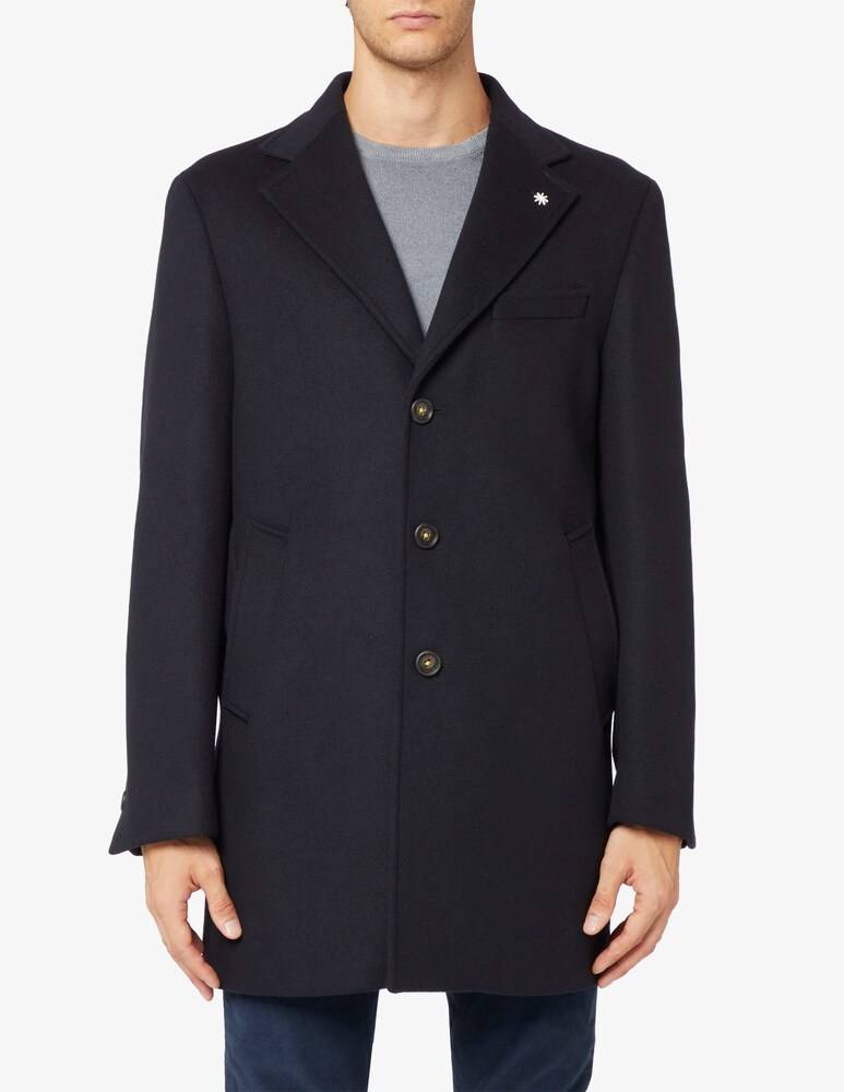 Manuel Ritz Cappotto monopetto in panno