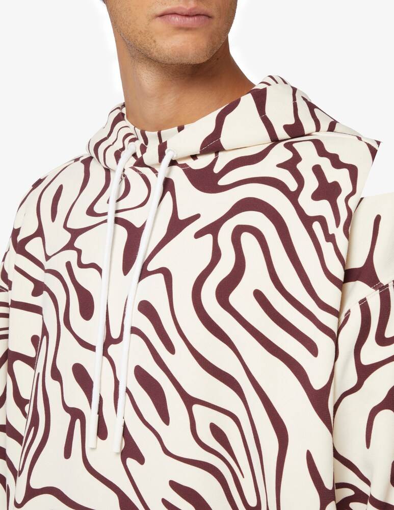 Marcelo Burlon Felpa Con Cappuccio Fluid Comfort