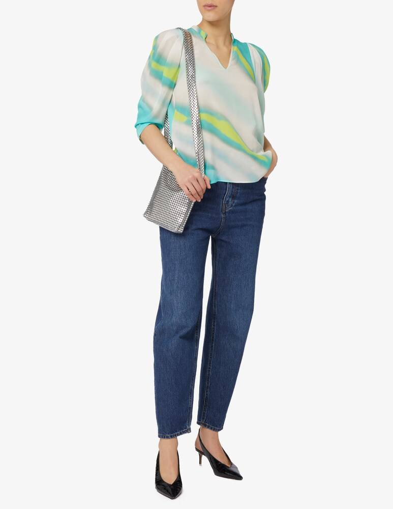 Marella Blusa Georgete Stampa Fiori Grandi Hudson