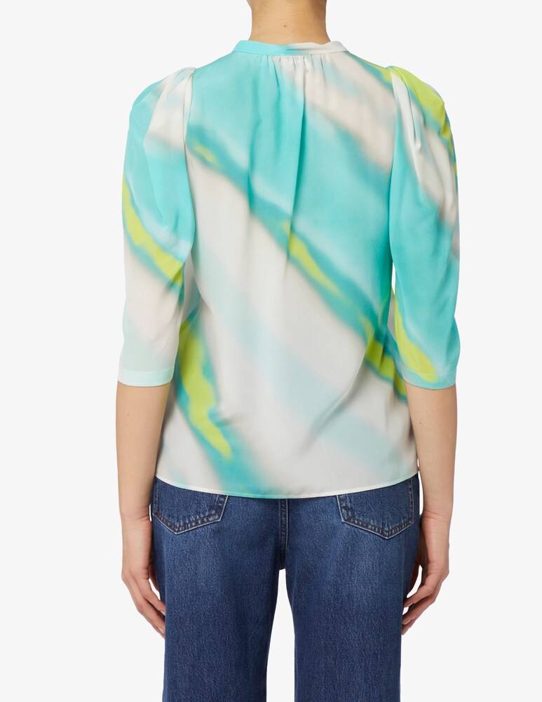 Marella Blusa Georgete Stampa Fiori Grandi Hudson