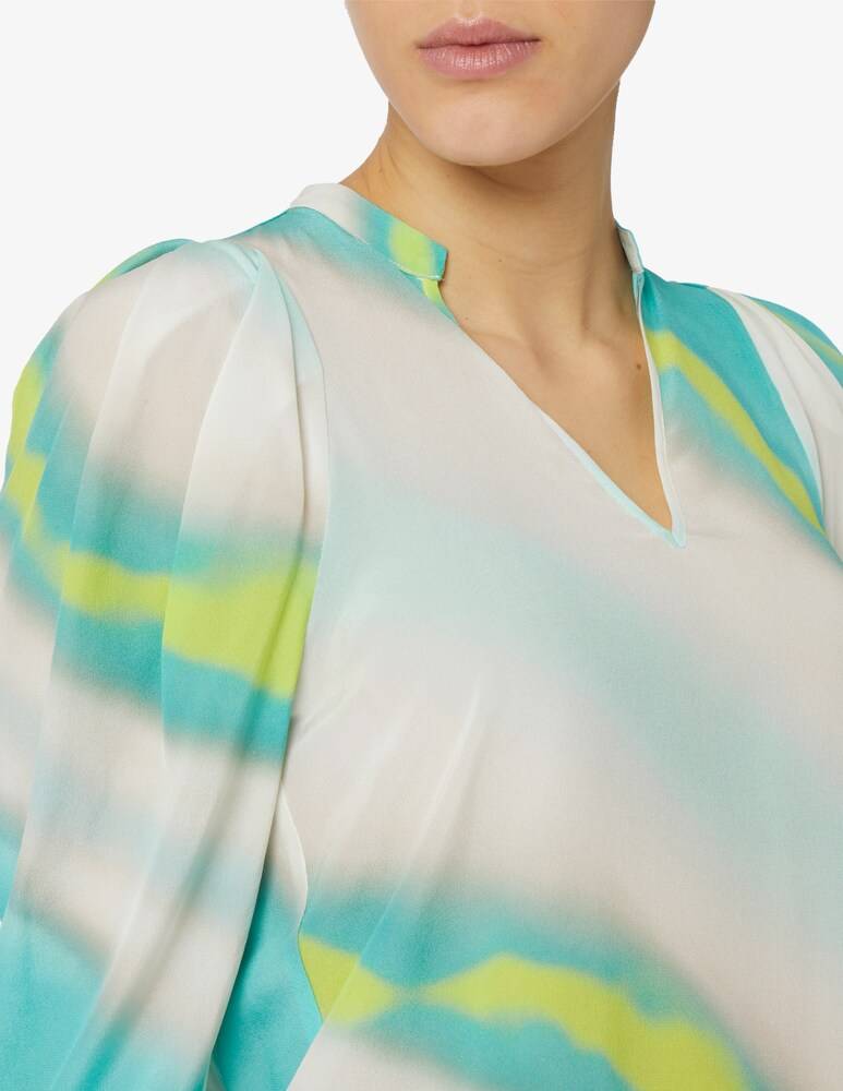Marella Blusa Georgete Stampa Fiori Grandi Hudson