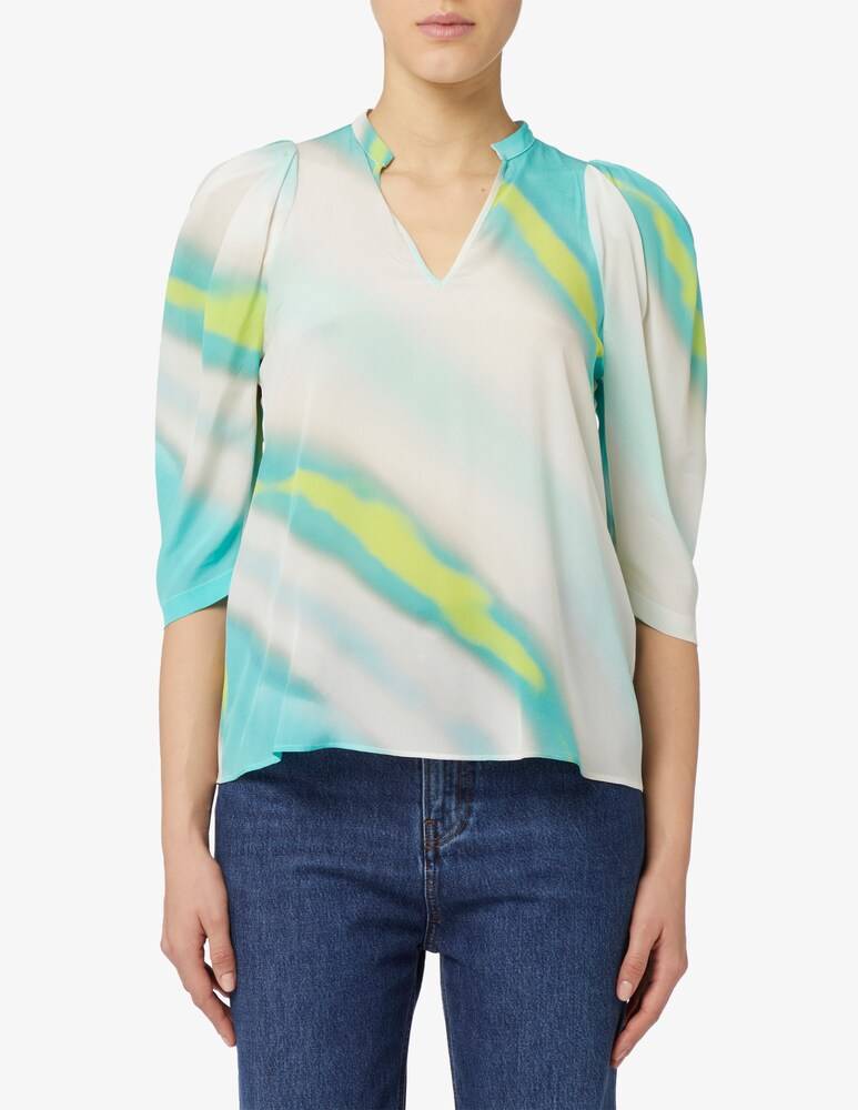 Marella Blusa georgete stampa fiori grandi Hudson