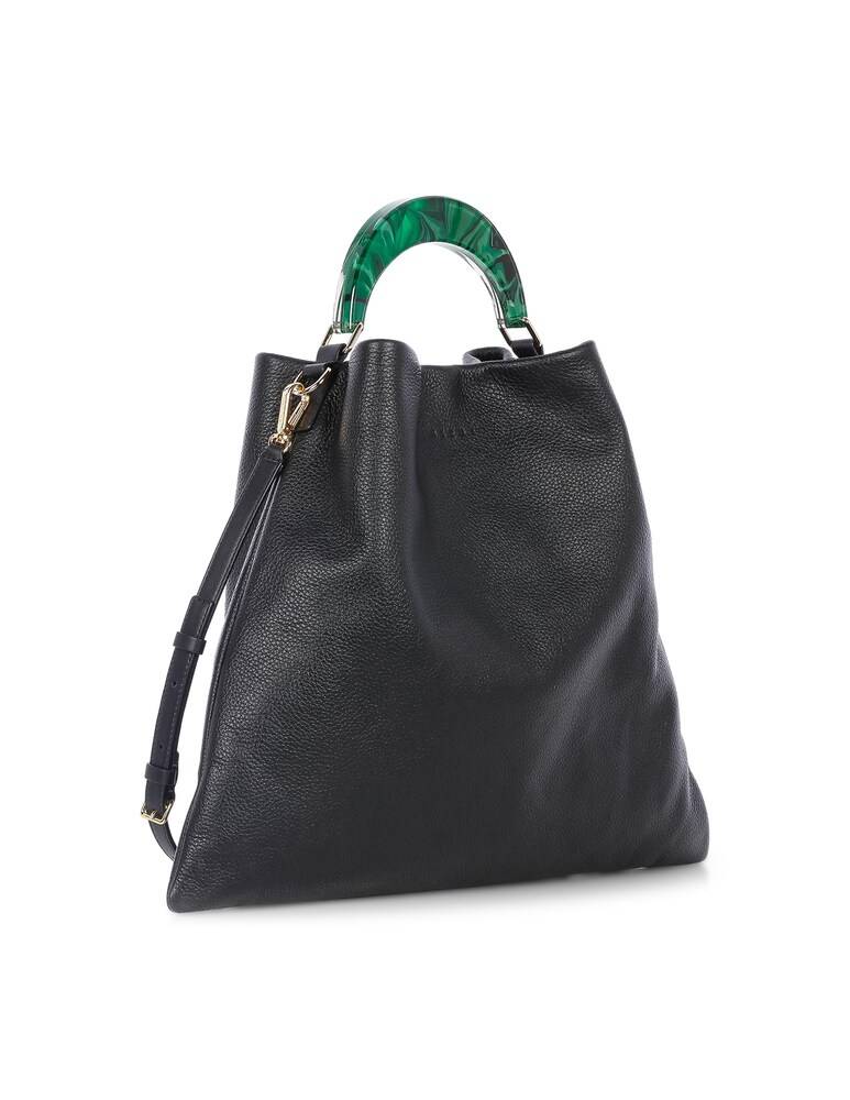 Marni Borsa A Mano In Pelle - Nero