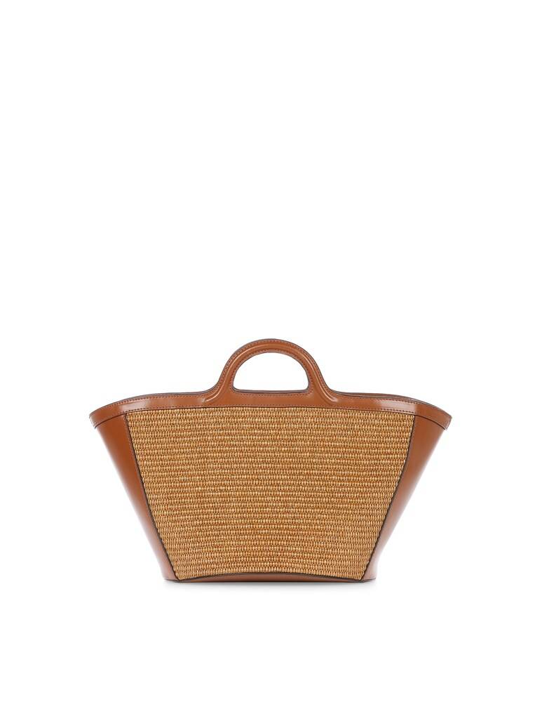 Marni Borsa In Pelle E Rafia - Marrone