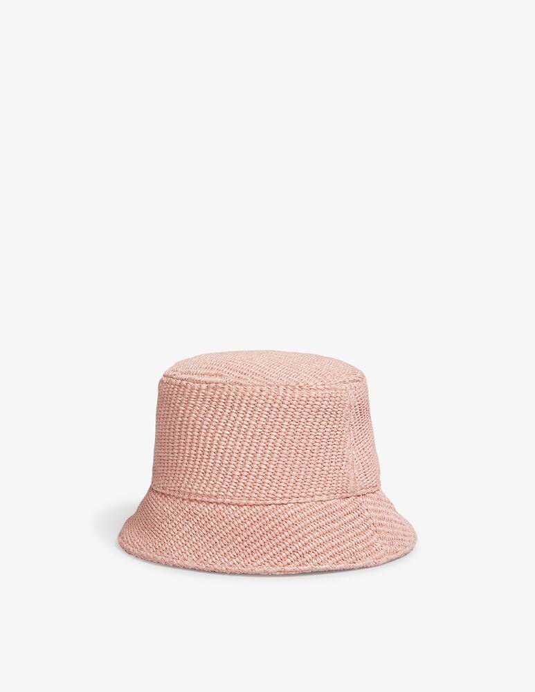 Marni Cappello Bucket Effetto Rafia Con Logo Ricamato