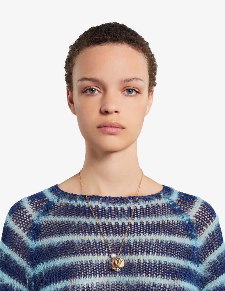 Marni Collana A Catena Con Charms Perla E Anelli